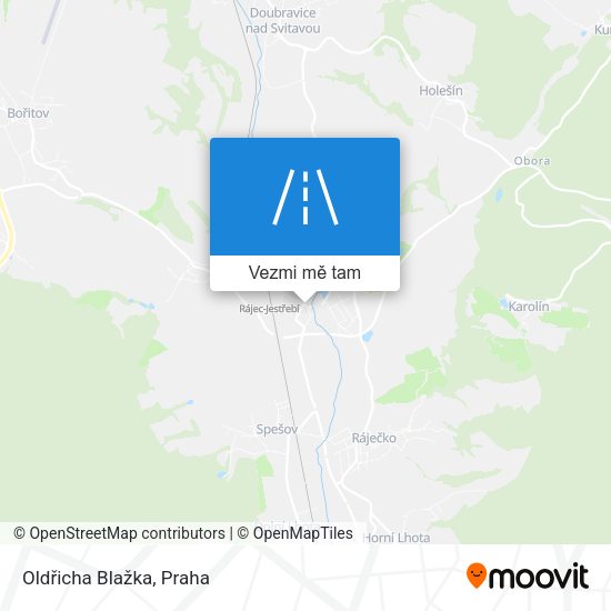 Oldřicha Blažka mapa