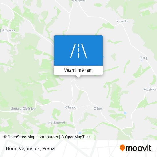 Horní Vejpustek mapa