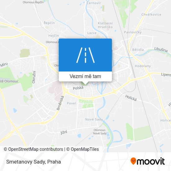 Smetanovy Sady mapa