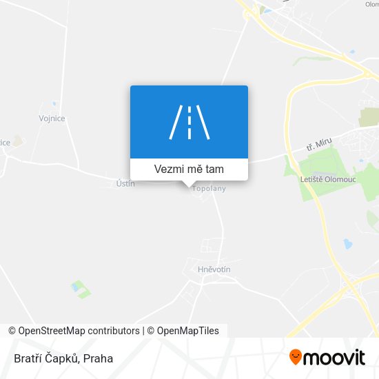 Bratří Čapků mapa