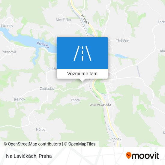 Na Lavičkách mapa