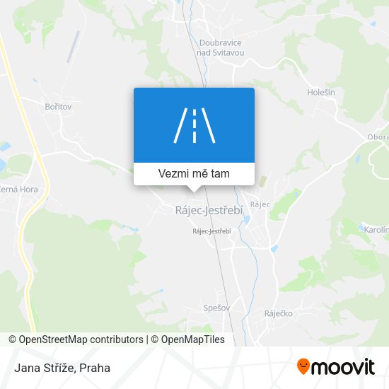 Jana Stříže mapa