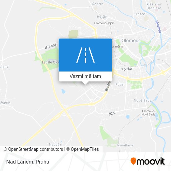 Nad Lánem mapa