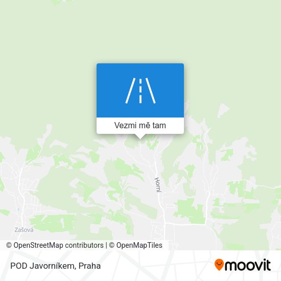 POD Javorníkem mapa
