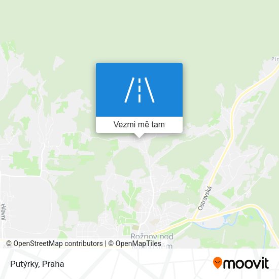 Putýrky mapa