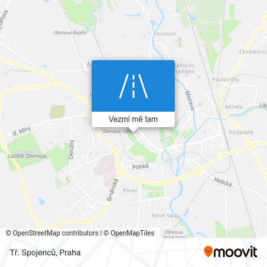 Tř. Spojenců mapa