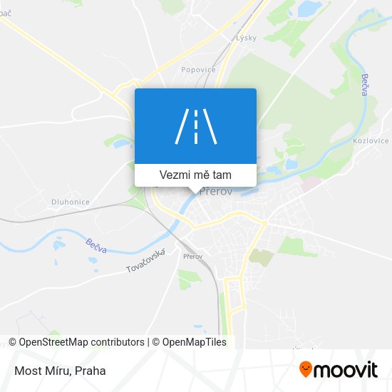 Most Míru mapa