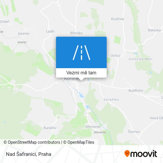 Nad Šafranicí mapa