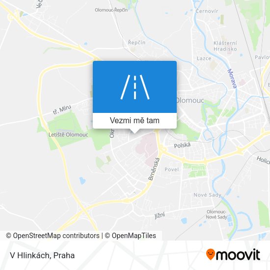 V Hlinkách mapa