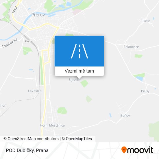 POD Dubičky mapa