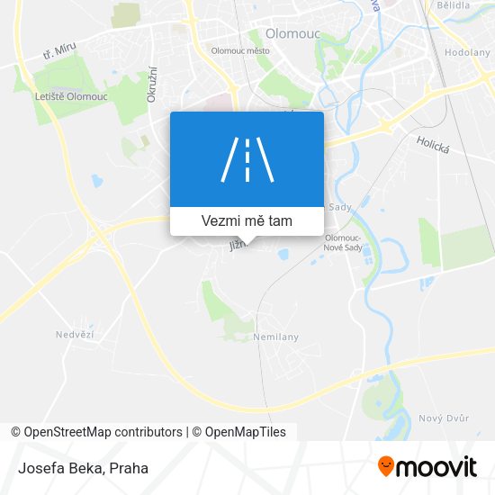 Josefa Beka mapa