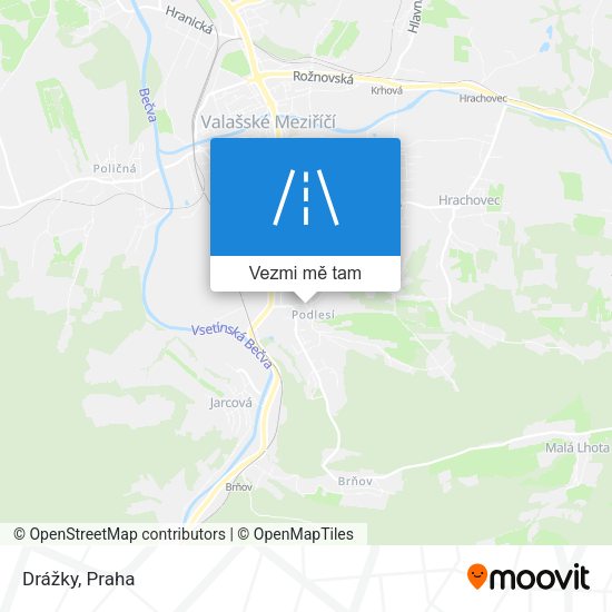 Drážky mapa
