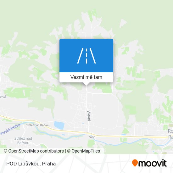 POD Lipůvkou mapa
