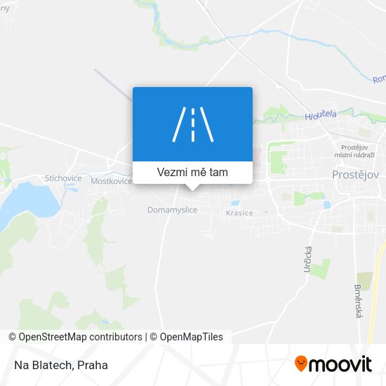 Na Blatech mapa