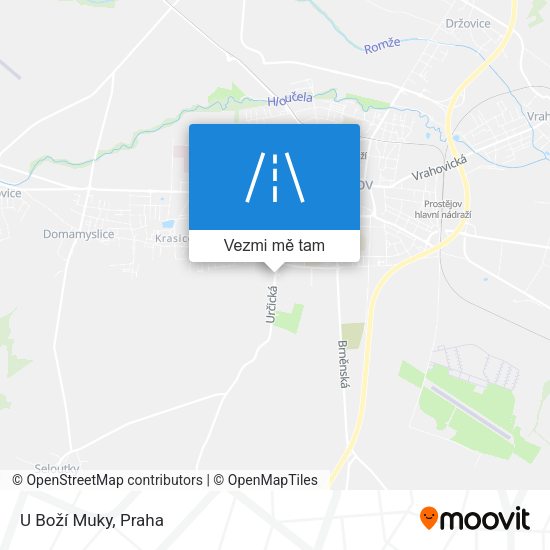 U Boží Muky mapa