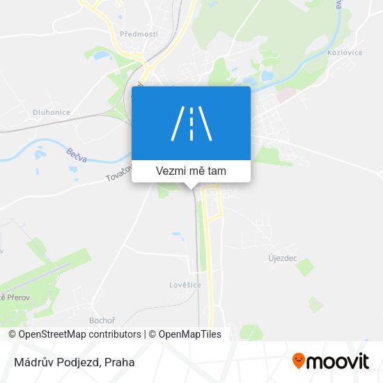 Mádrův Podjezd mapa