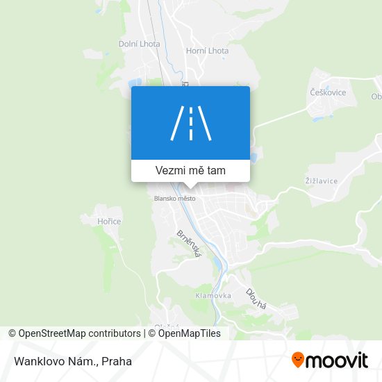 Wanklovo Nám. mapa
