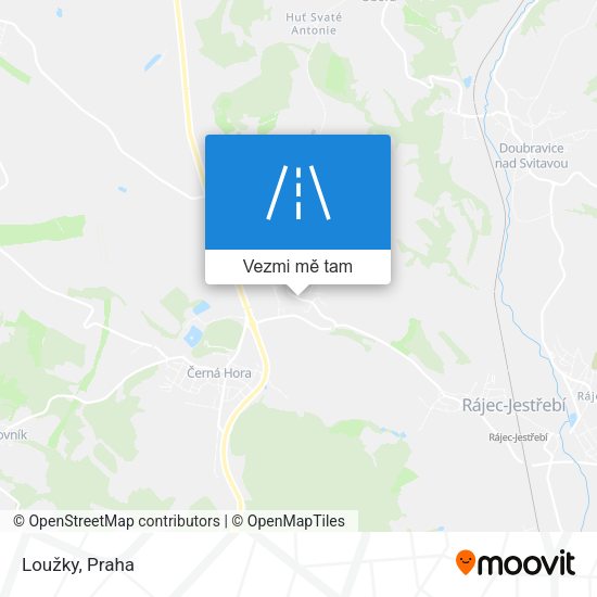Loužky mapa