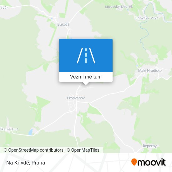 Na Křivdě mapa