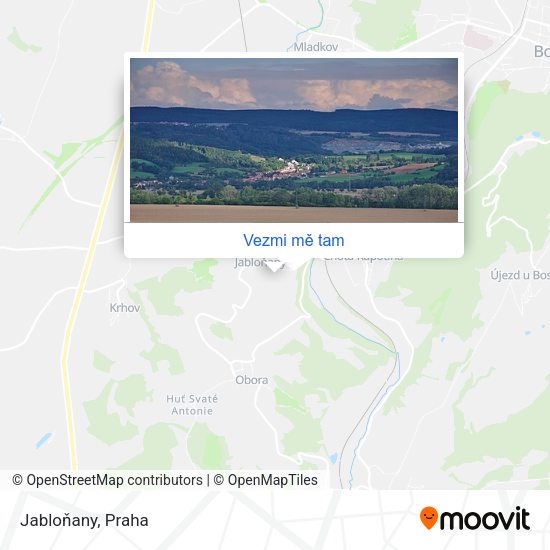 Jabloňany mapa