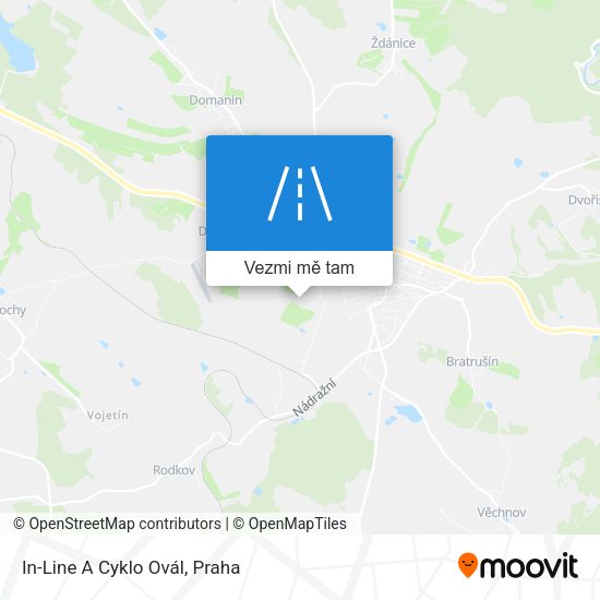 In-Line A Cyklo Ovál mapa