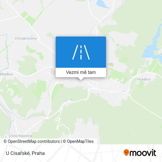 U Císařské mapa
