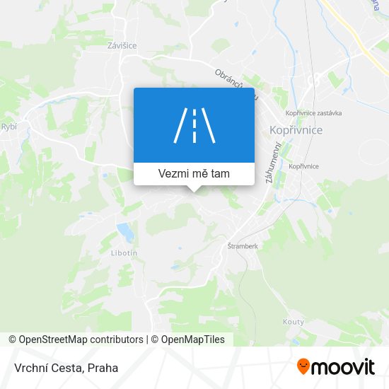 Vrchní Cesta mapa