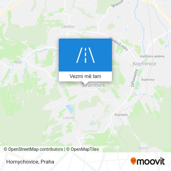 Hornychovice mapa