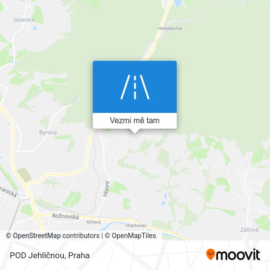 POD Jehličnou mapa