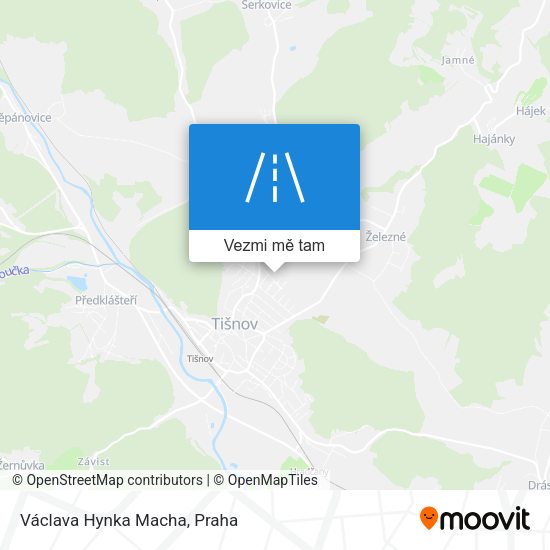 Václava Hynka Macha mapa