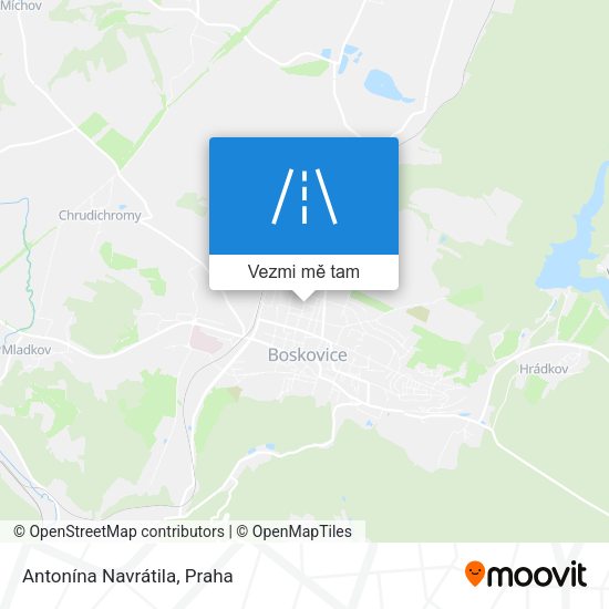 Antonína Navrátila mapa