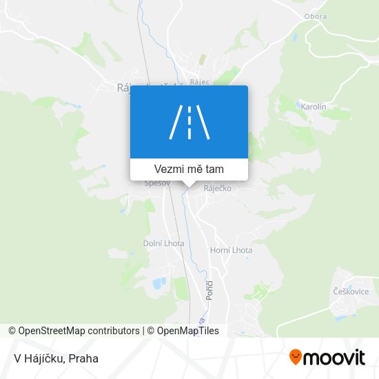 V Hájíčku mapa
