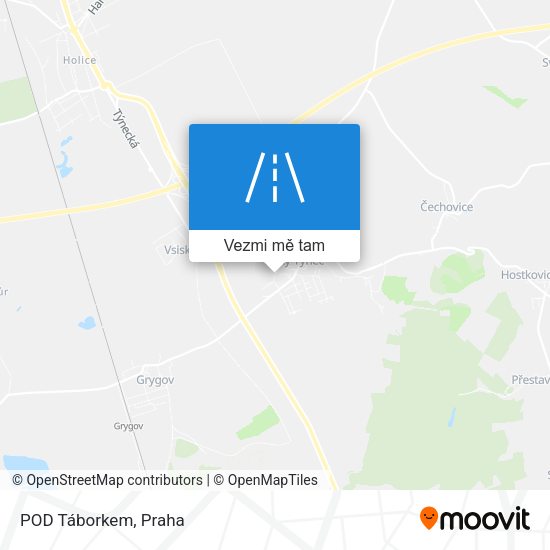 POD Táborkem mapa