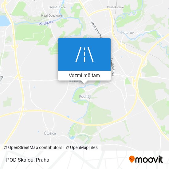 POD Skalou mapa