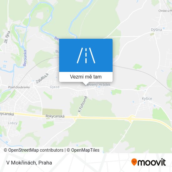 V Mokřinách mapa