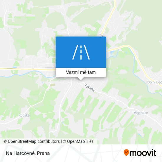 Na Harcovně mapa