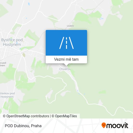 POD Dubinou mapa