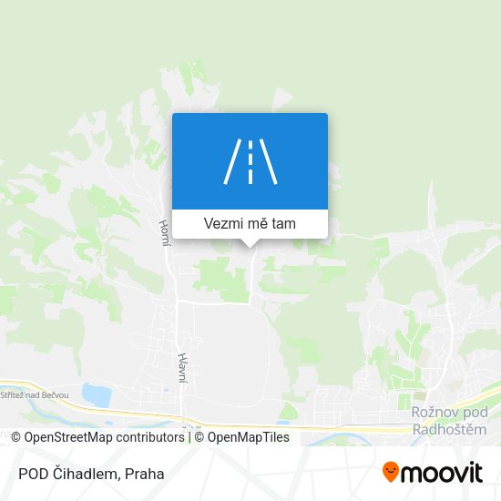 POD Čihadlem mapa
