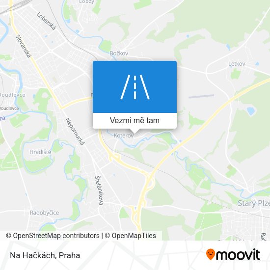 Na Hačkách mapa