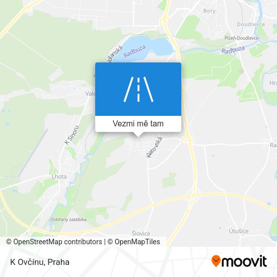 K Ovčínu mapa
