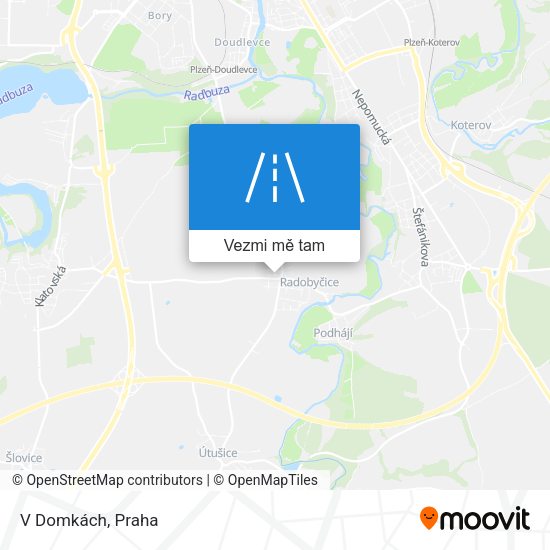 V Domkách mapa