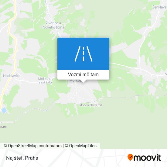 Najštef mapa
