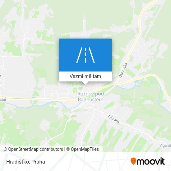 Hradišťko mapa