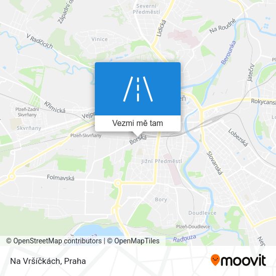 Na Vršíčkách mapa