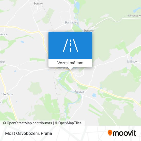 Most Osvobození mapa