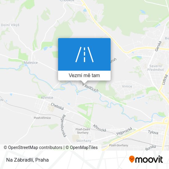 Na Zábradlí mapa