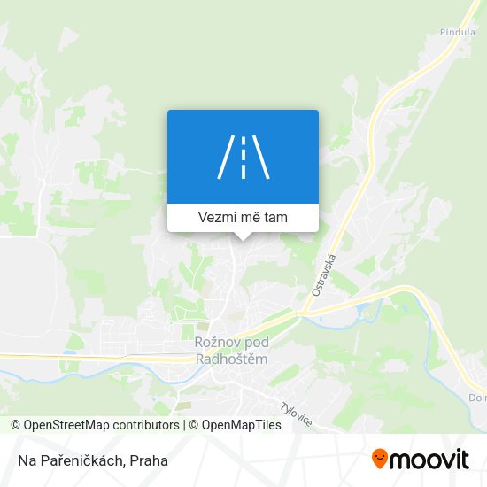 Na Pařeničkách mapa