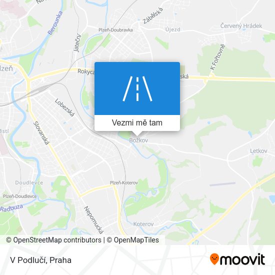 V Podlučí mapa