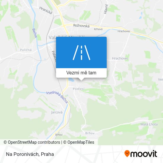 Na Poronivách mapa