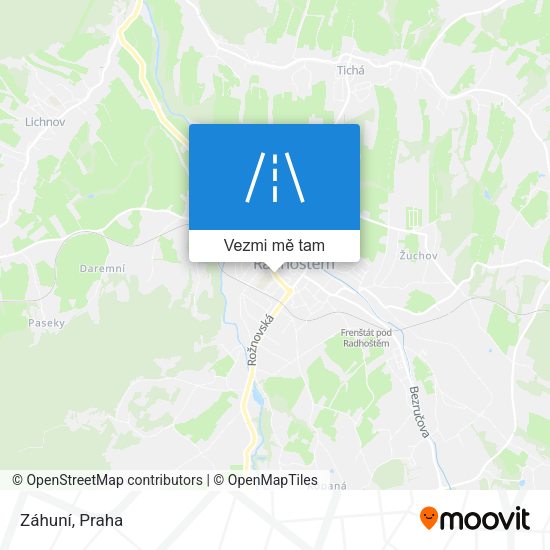 Záhuní mapa
